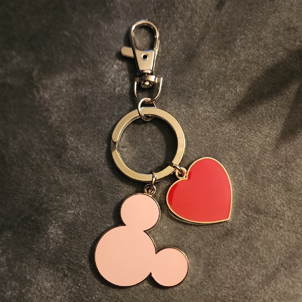 Disney Mickey Mouse and Heart Keychain